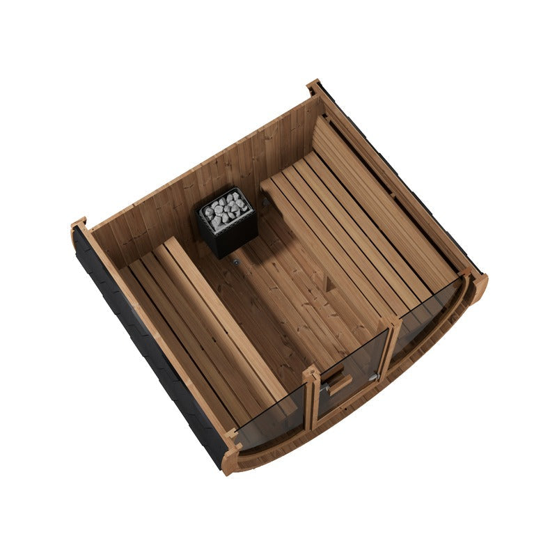 SaunaLife E7 4-Person ERGO Series Barrel Sauna