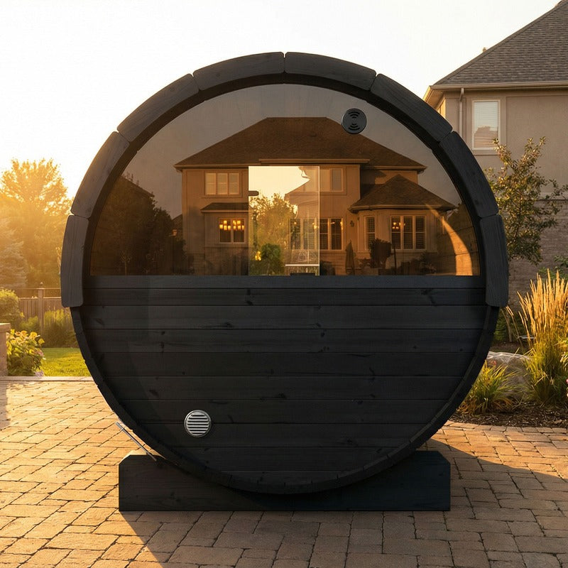 SaunaLife E7 4-Person ERGO Series Barrel Sauna