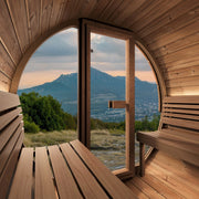 SaunaLife E8 6-Person ERGO Series Barrel Sauna