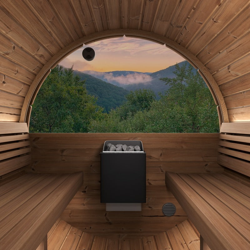 SaunaLife E8 6-Person ERGO Series Barrel Sauna