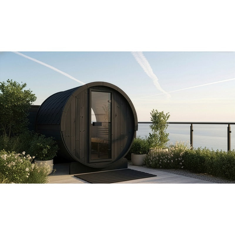 SaunaLife E8 6-Person ERGO Series Barrel Sauna