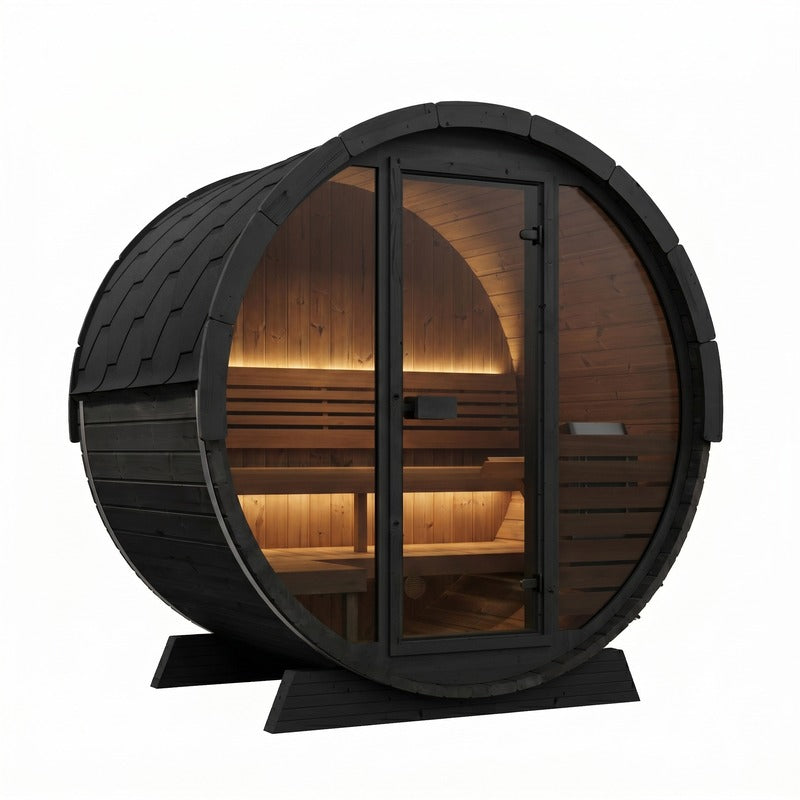 SaunaLife E6 2-4-Person ERGO Series Barrel Sauna