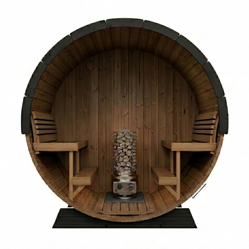 Wooden heater guard rail on white, off the heater
