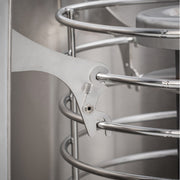 Heater with shield on white, showing the standoff fins