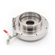 Tank alone on white, top down, filler opening