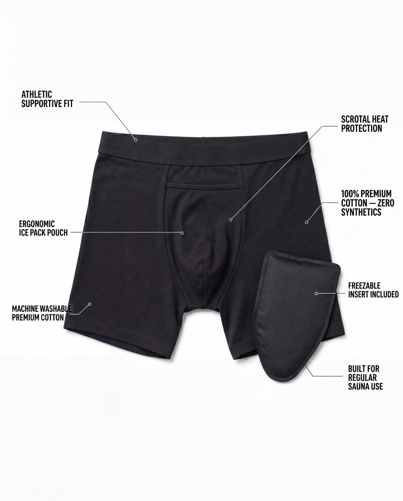 SaunaBoxers: 100% Cotton Fertility Cooling Sauna Briefs