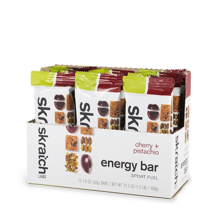 Skratch Labs Cherries and Pistachios Energy Bar Sport Fuel - 12 Pack
