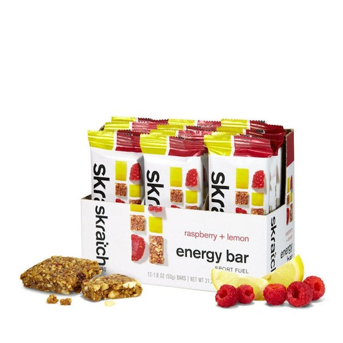 Skratch Labs Raspberries and Lemon Energy Bar Sport Fuel - 12 Pack