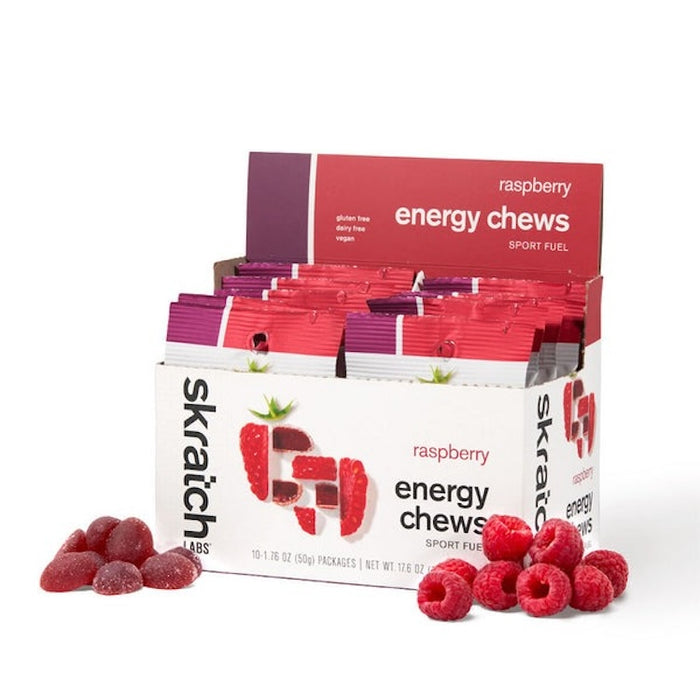 Skratch Labs Raspberry Energy Chews Sport Fuel - 10 Pack