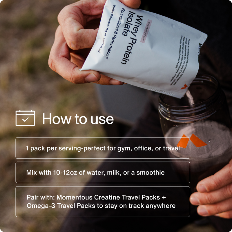 Momentous Whey Protein Isolate 10-Travel Packs