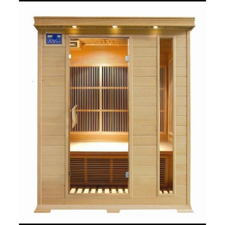SunRay Aspen 3 Person Hemlock Infrared Sauna with Carbon Heaters