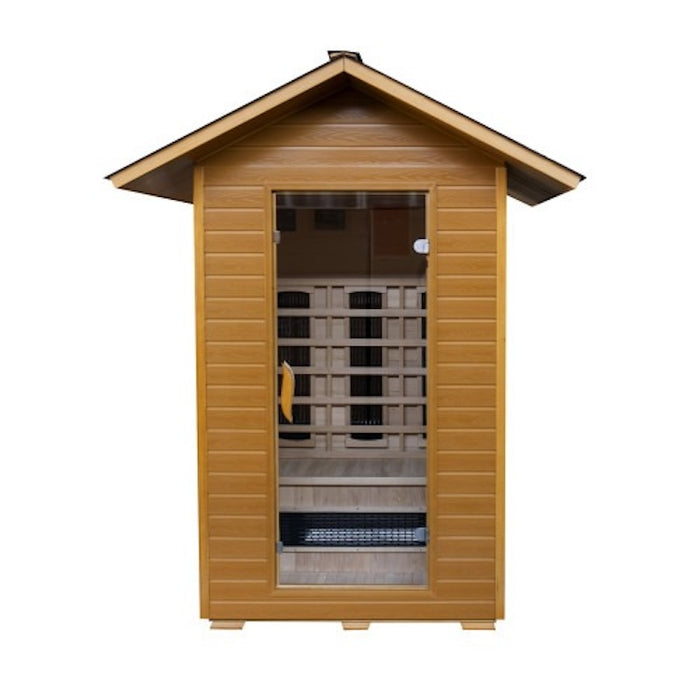 SunRay Burlington 2 Person Outdoor Infrared Sauna with Ceramic Heaters