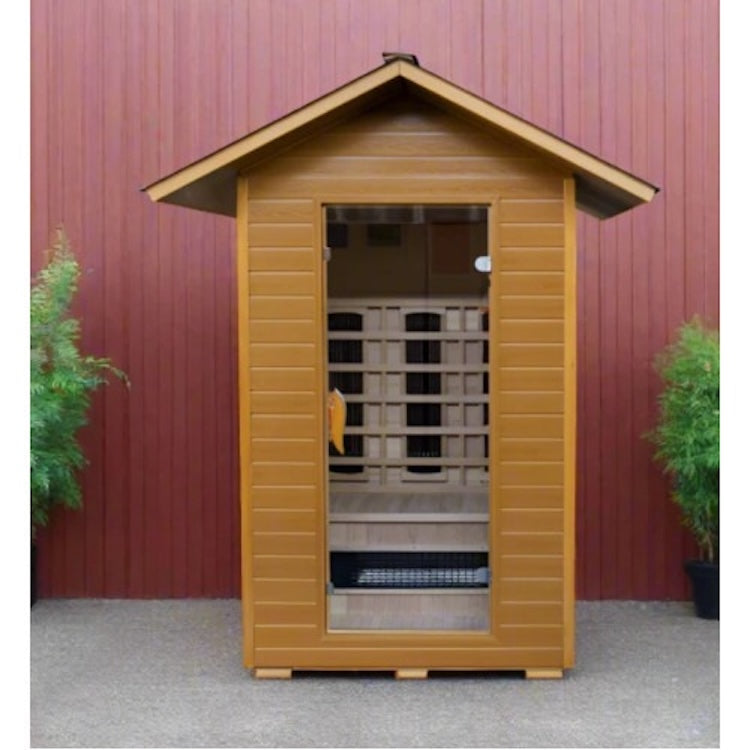 SunRay Burlington 2 Person Outdoor Infrared Sauna with Ceramic Heaters