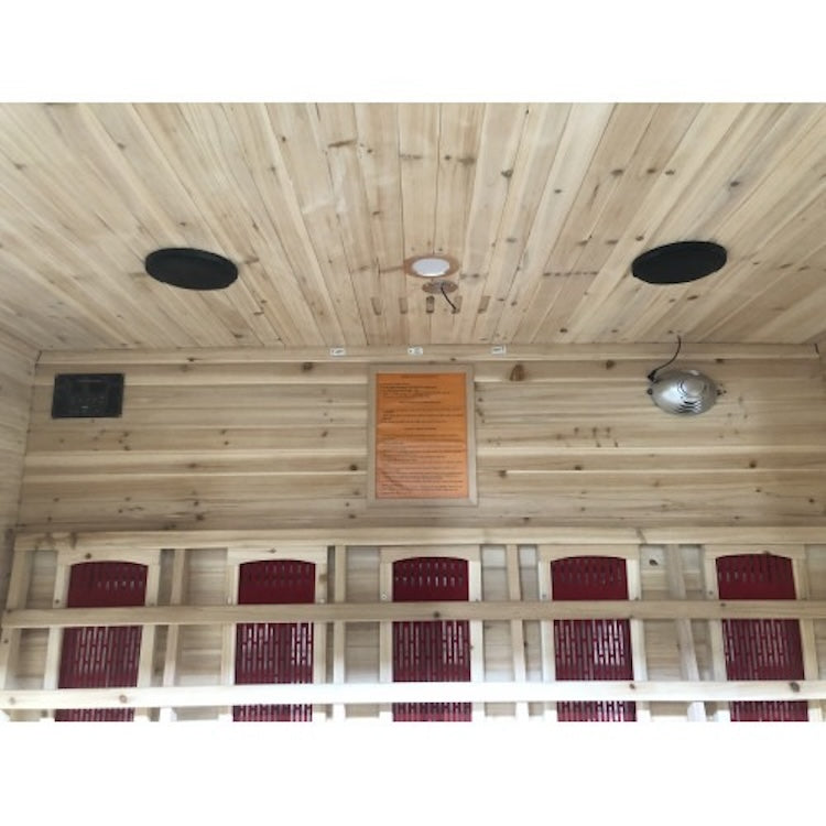 SunRay Cayenne 4 Person Outdoor Infrared Sauna with Ceramic Heaters