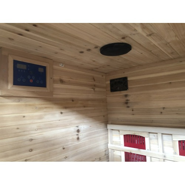 SunRay Cayenne 4 Person Outdoor Infrared Sauna with Ceramic Heaters