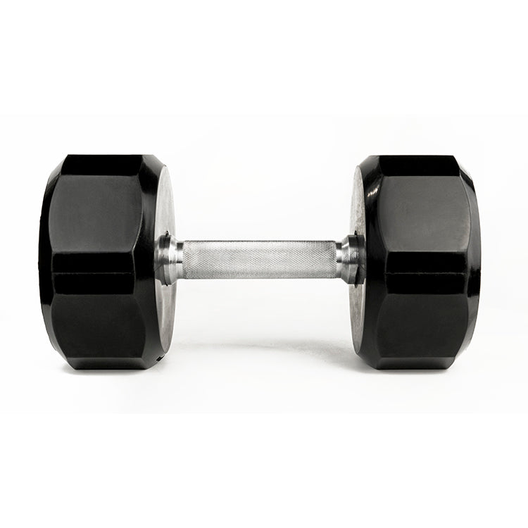 Troy Fitness 12 Sided Rubber Encased Dumbbell Set with Storage Racks