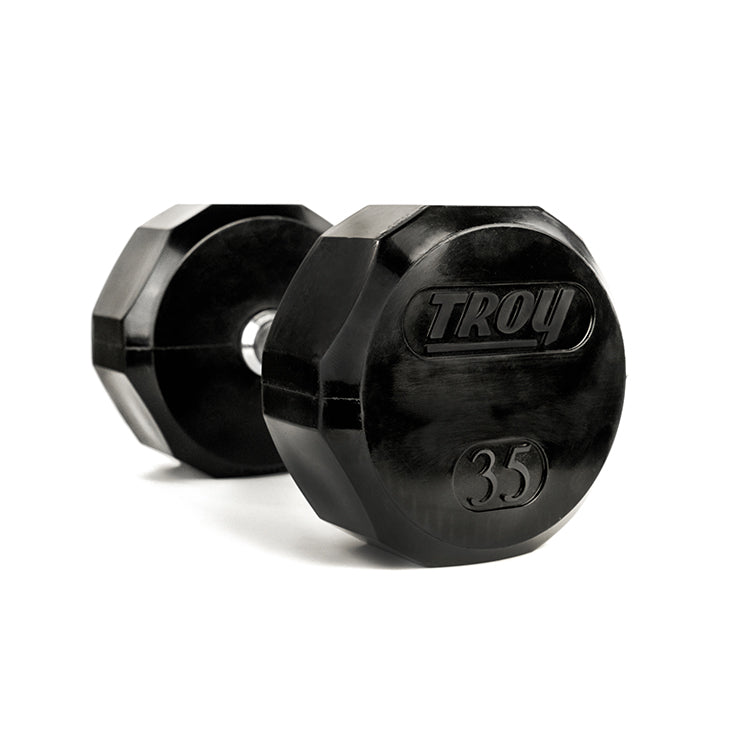 Troy Fitness 12 Sided Rubber Encased Dumbbell Set