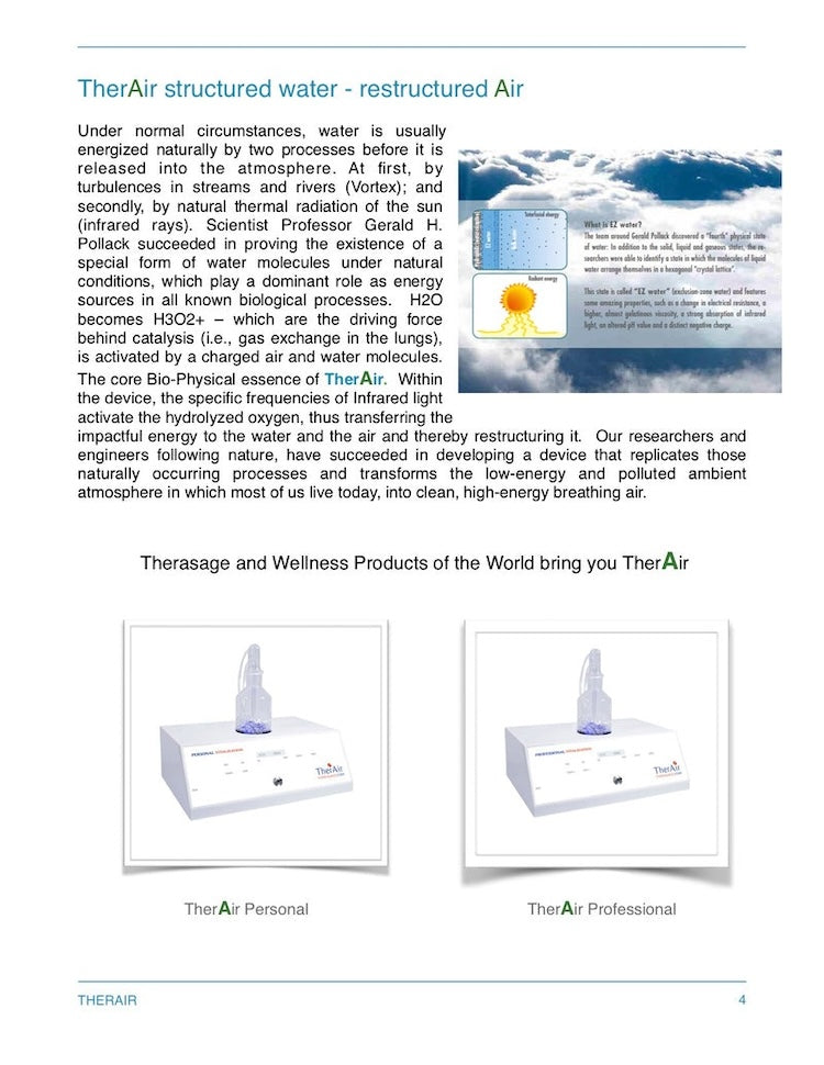 Therasage TherAir Singlet Oxygen Therapy