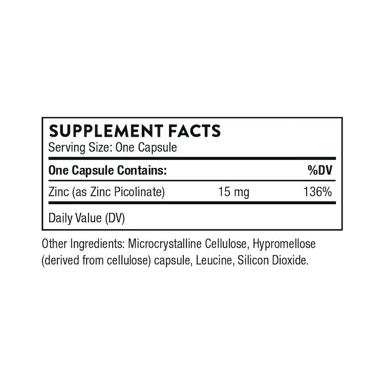 Thorne Zinc Picolinate 15 mg