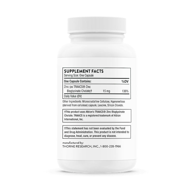 Thorne Zinc Bisglycinate 15 mg
