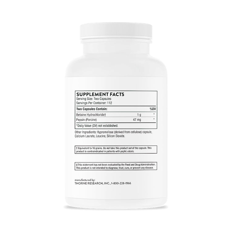 Thorne Betaine HCL/Pepsin