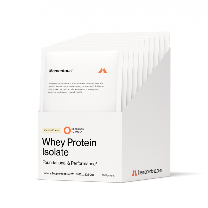 Momentous Whey Protein Isolate 10-Travel Packs