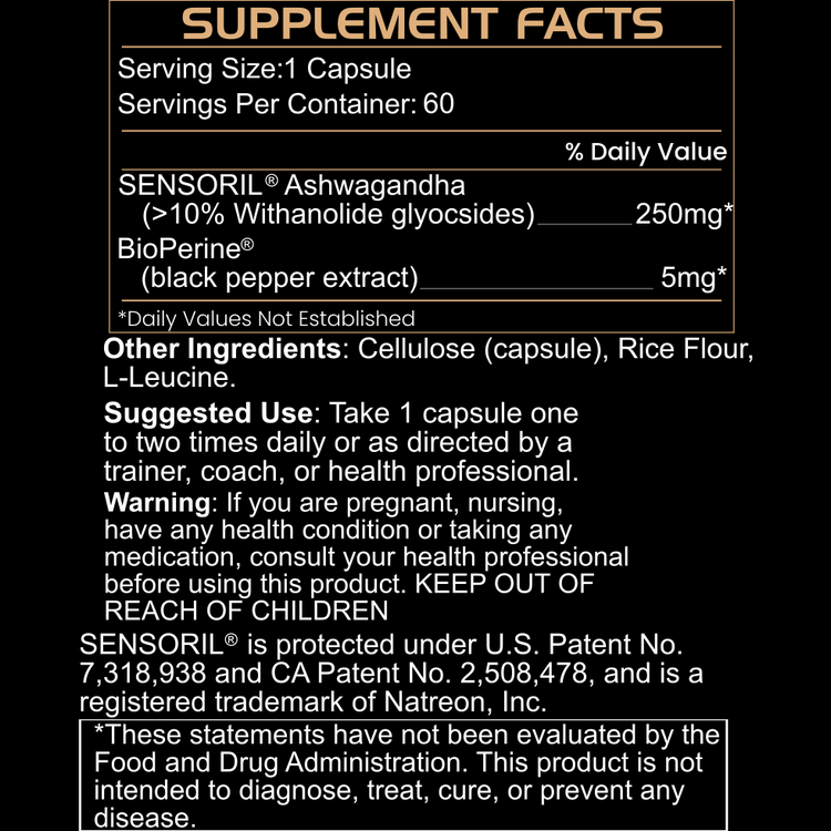 BLACKLABEL Supplements SENSORIL® ASHWAGANDHA