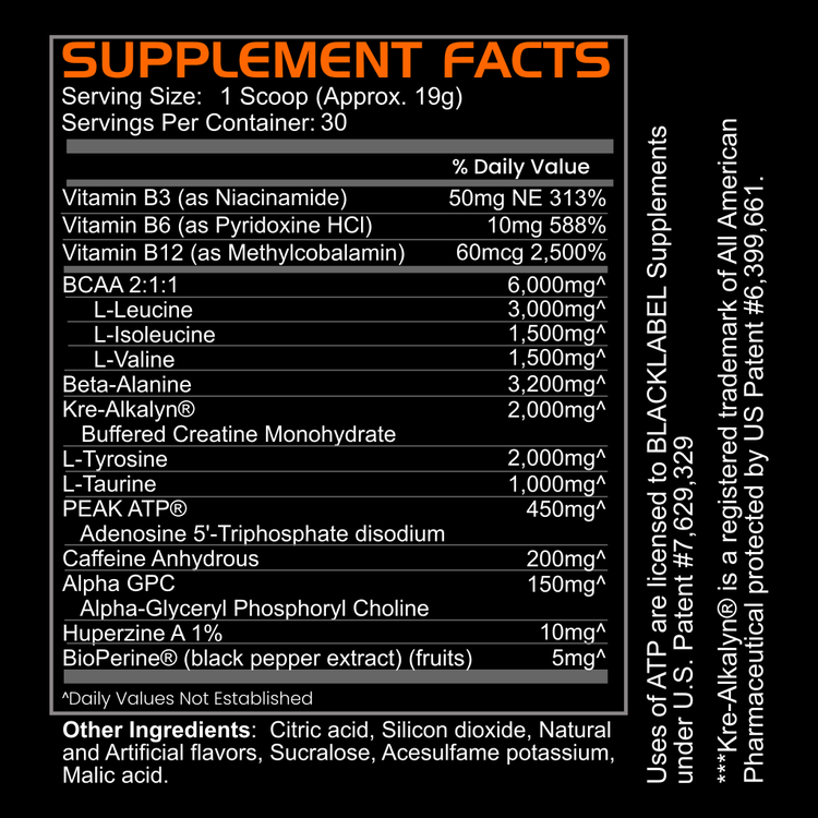 BLACKLABEL Supplements PRE HUSTLE