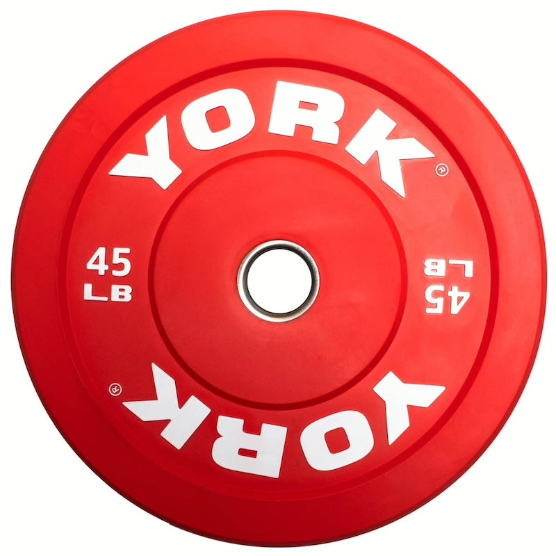 York Barbell Rubber Training Bumper Plate (Color)