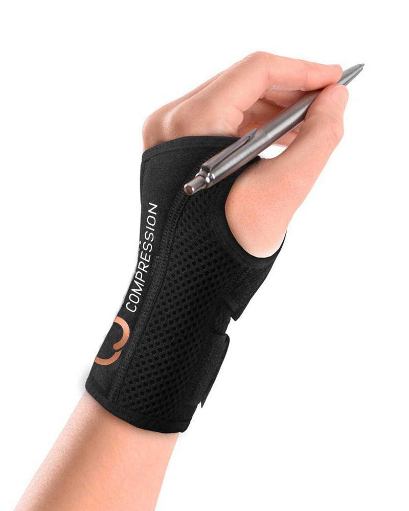 Copper Compression Advanced Wrist Brace, the wrist brace worn while writing