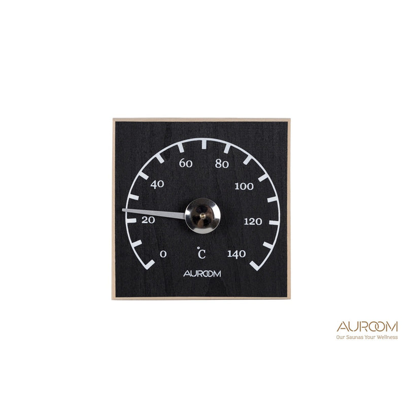 Auroom Thermo-Hydrometer - square black thermometer on white