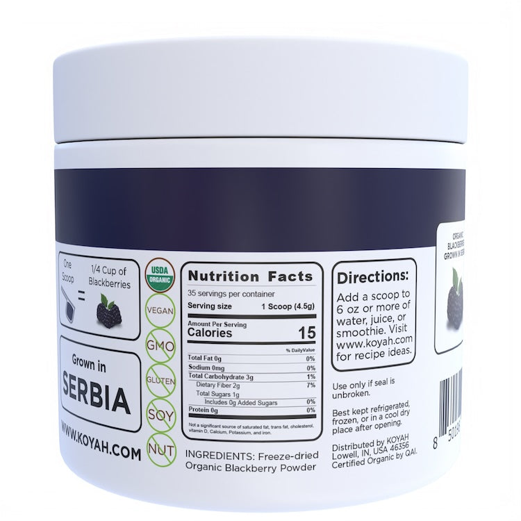 Qoya Powder KOYAH Organic Blackberry Powder — Recovery For Athletes