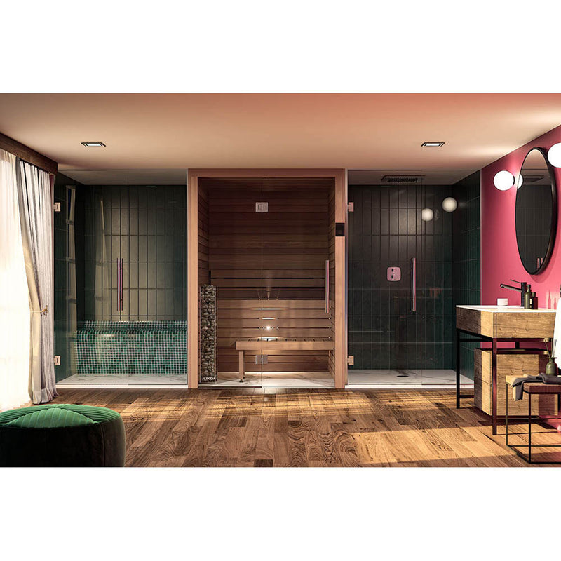 Auroom Cala Glass 4 Person Indoor Sauna