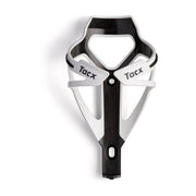 Garmin Tacx Deva Bottle Cage in white, cylindrical cage