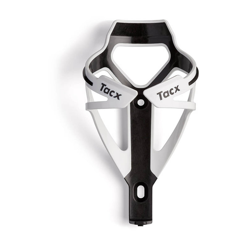 Garmin Tacx Deva Bottle Cage in white, cylindrical cage