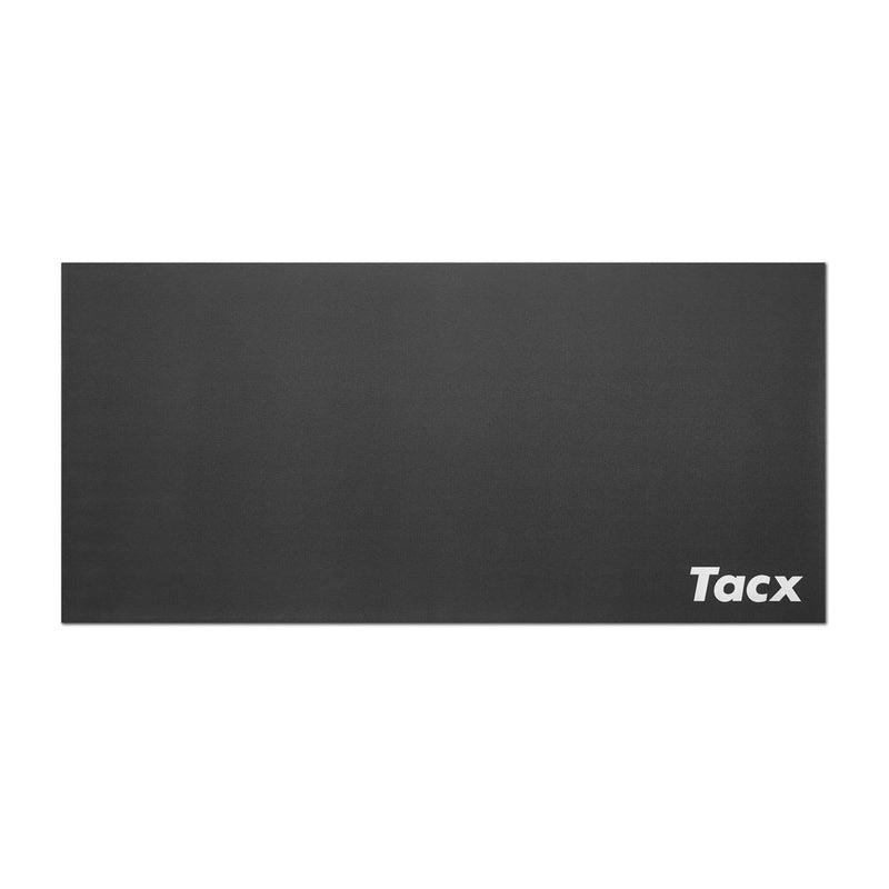 Garmin Tacx Rollable Trainer Mat, black foam mat laid flat