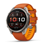 Garmin fēnix 9 Pro Multisport GPS Smartwatch — 47 mm, Titanium with Autumn Orange, front