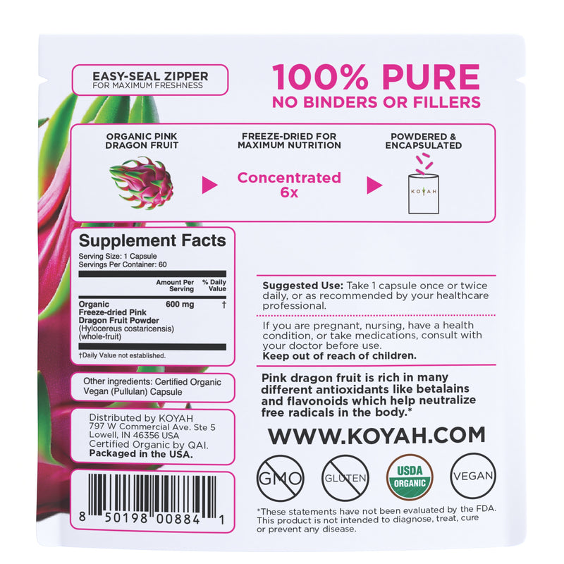 KOYAH Organic Dragon Fruit Capsules