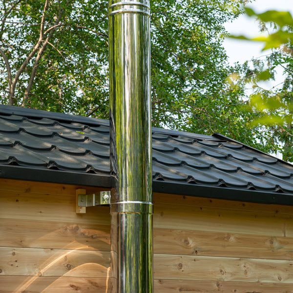 Dundalk Leisurecraft Canadian Timber 6 Person Georgian Outdoor Traditional Cabin Sauna with Changeroom