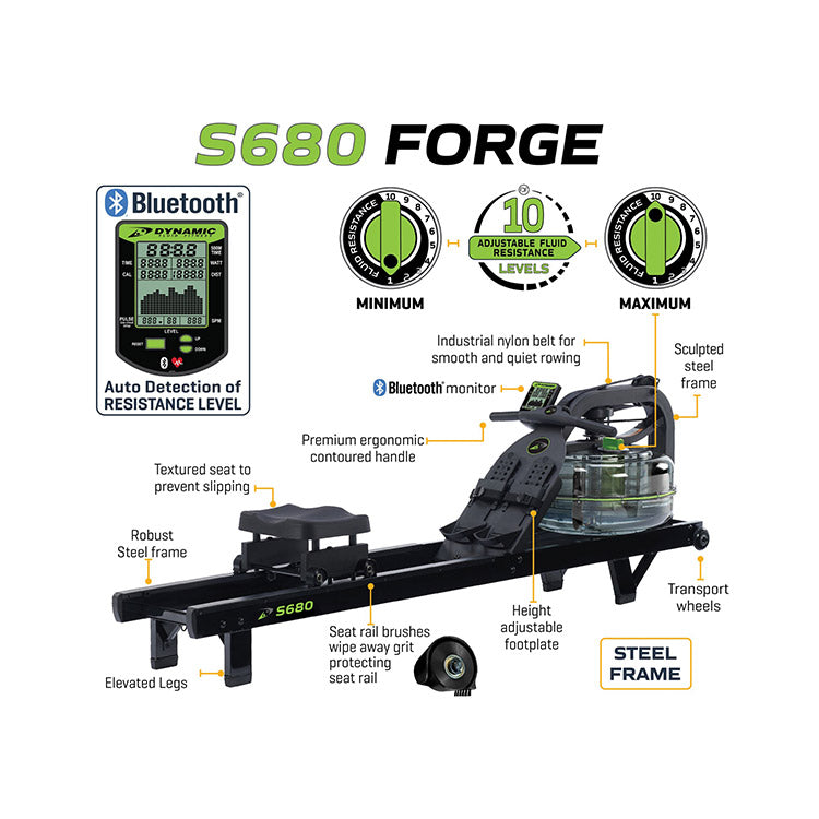 Pfs R80 Rowing Dynamic Fluid Fitness S680 Rower — Recovery For Athletes