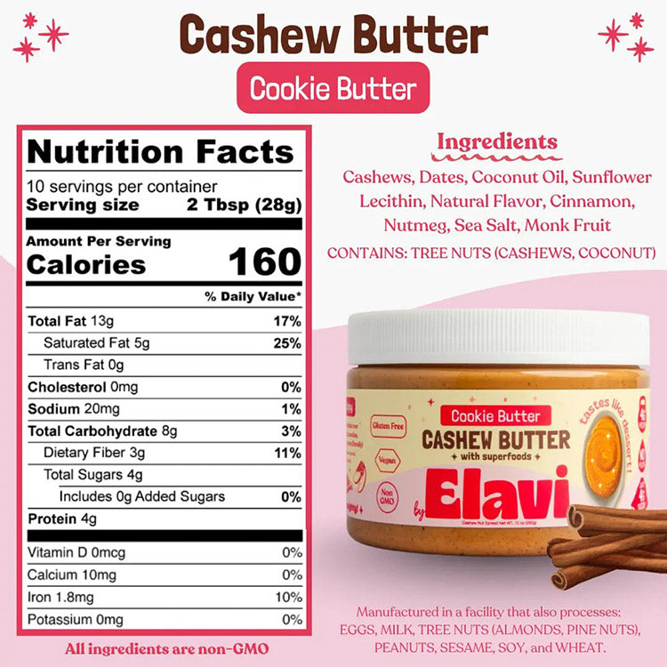 ELAVI Low-Sugar Dessert Cashew Butters