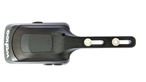 Wahoo ELEMNT ROAM 2 Two Bolt Mount, ROAM seated on the mount with its slot