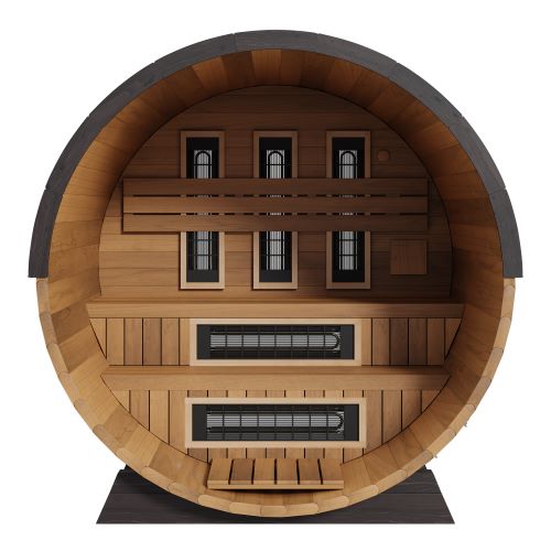 Finnmark FD-6 4-Person Thermo-Aspen Combination Outdoor Barrel Sauna