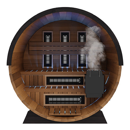 Finnmark FD-6 4-Person Thermo-Aspen Combination Outdoor Barrel Sauna