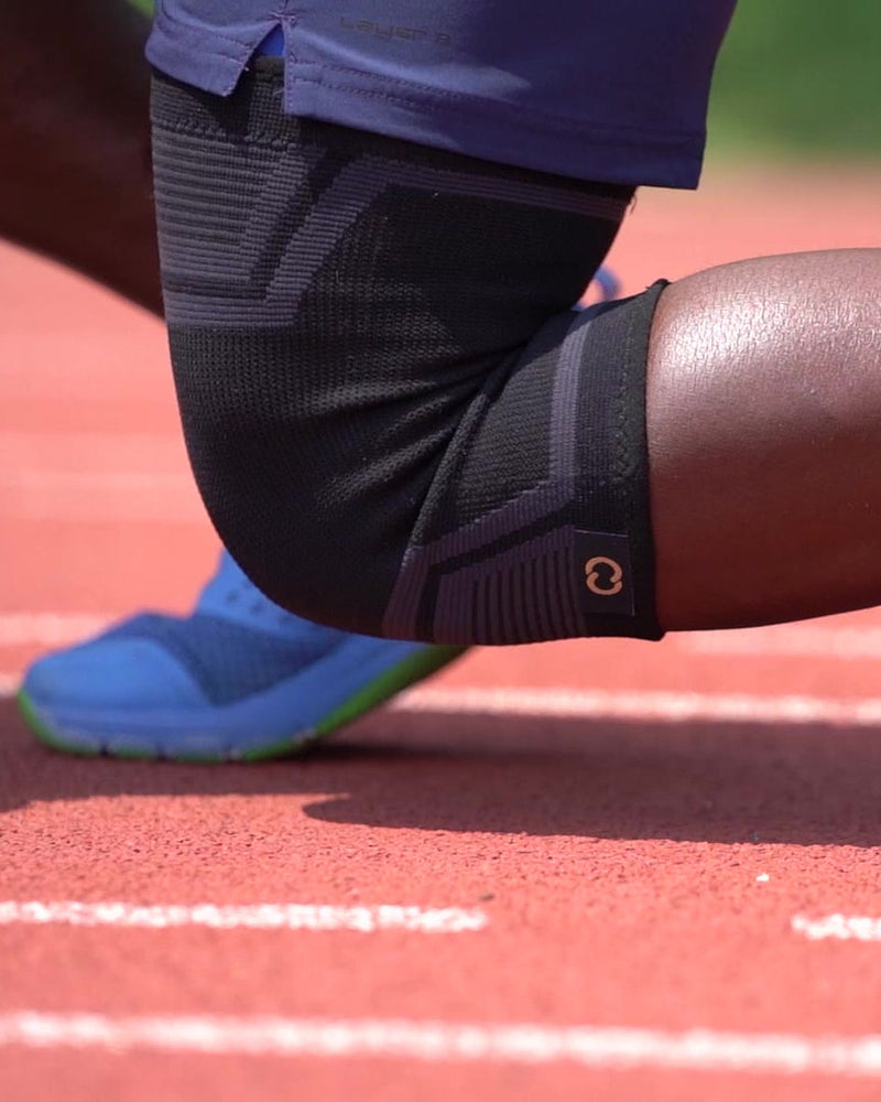 Copper Compression PowerKnit Knee Sleeve, the PowerKnit knee sleeve worn during exercise