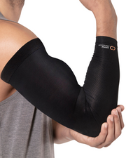 Copper Compression Full Arm Sleeve, the full arm sleeve on a flexed arm