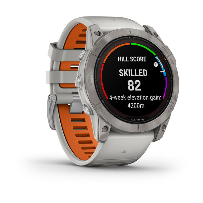 Garmin Fenix 7X Pro Sapphire Solar Smartwatch (Fog Gray/Ember Orange)