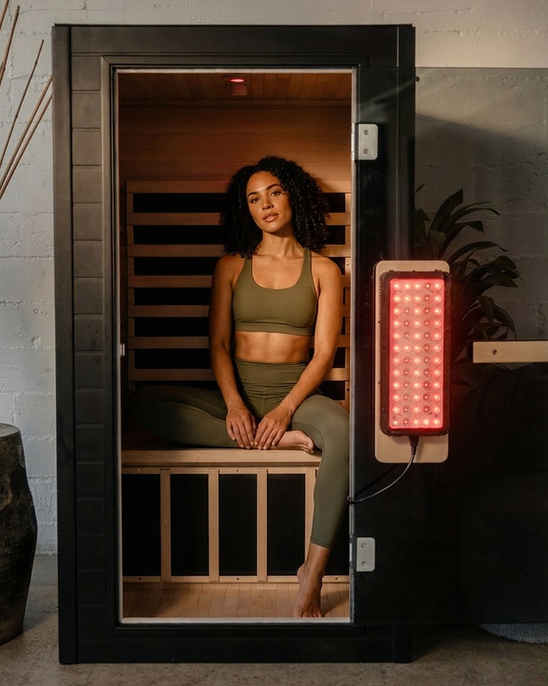 SaunaBox® Solara: Full Spectrum 1-Person Infrared Sauna