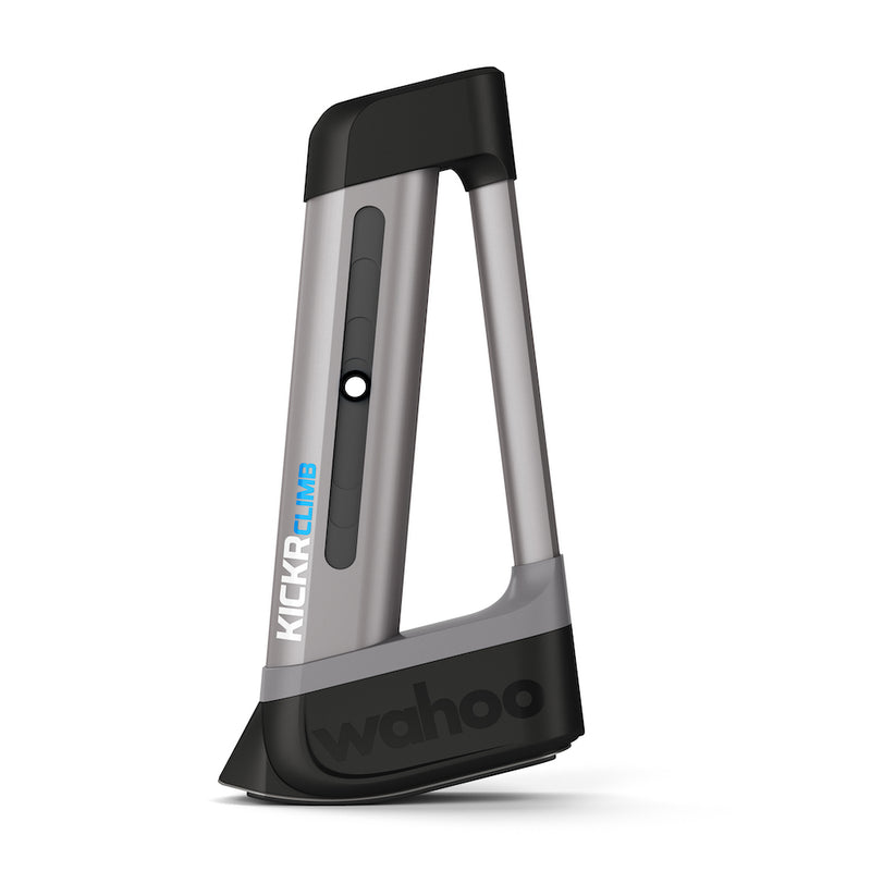 Wahoo KICKR KOM Bundle, KICKR CLIMB fully extended with a bike fitted