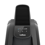 Wahoo KICKR Headwind, fan front with control buttons and Wahoo logo